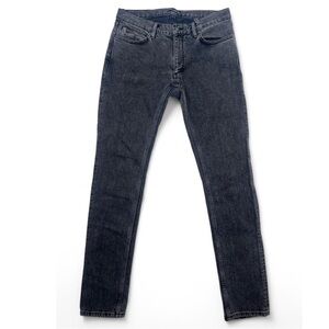 John Varvatos Men’s Sz 32 Gray Distressed Jeans Rocker Edgy Straight Leg Skull